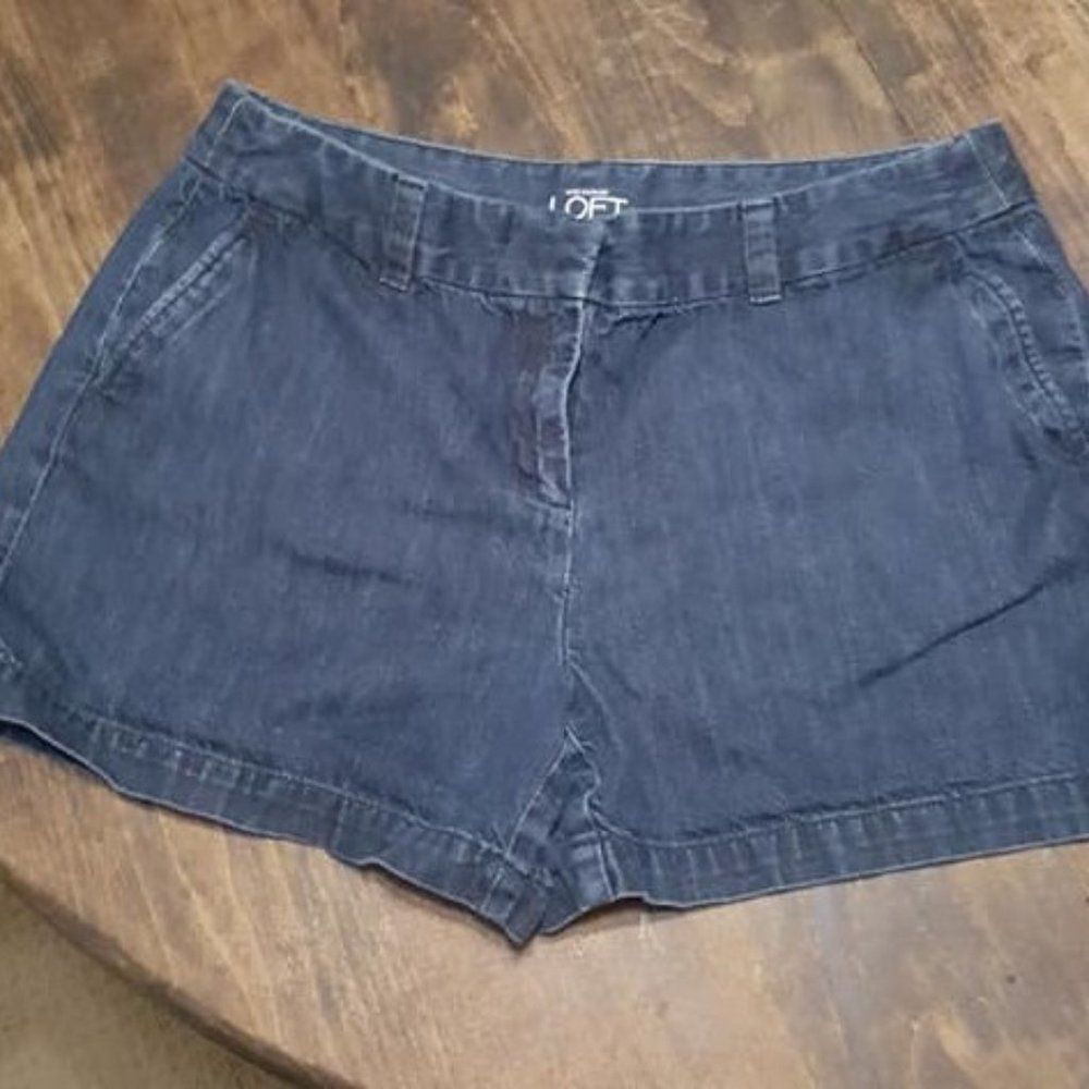 Loft dark jean shorts